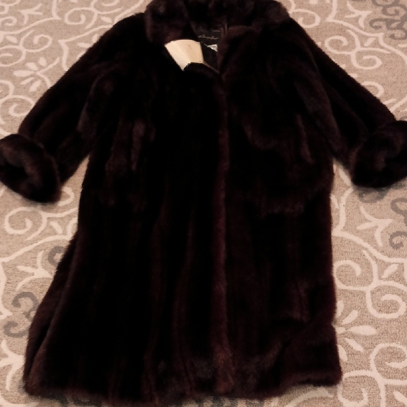dennis basso Jackets & Blazers - Dennis Basso Faux Fur Mink Coat